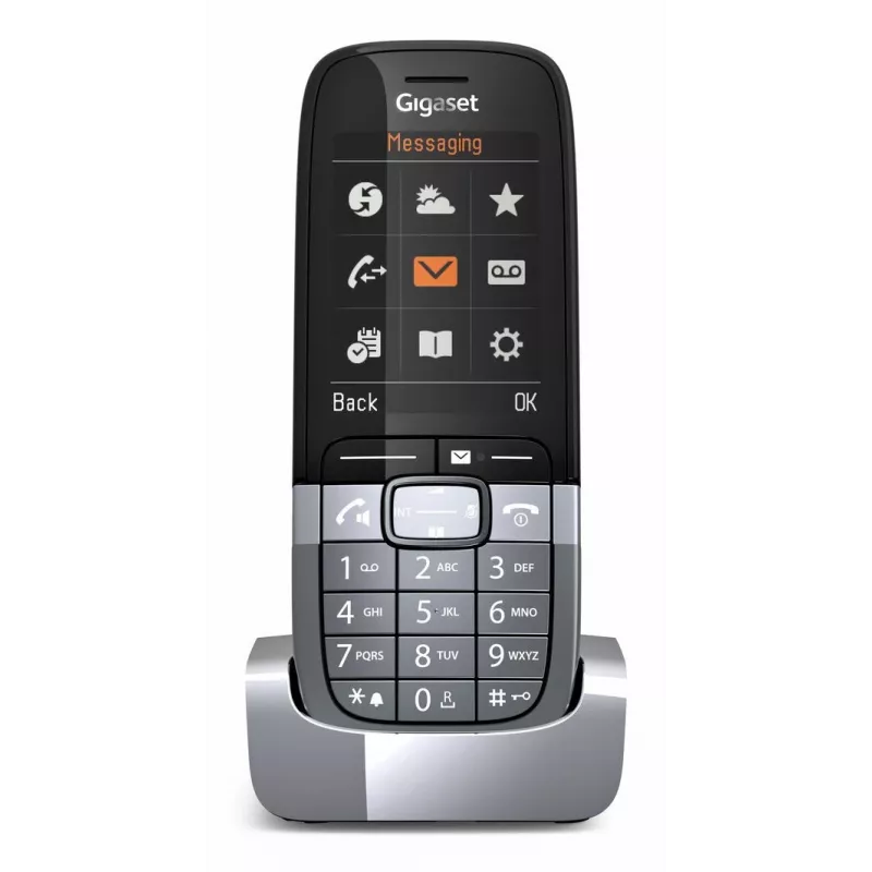 Gigaset SL850H Pro DECT-puhelin numeronäytöllä titaani