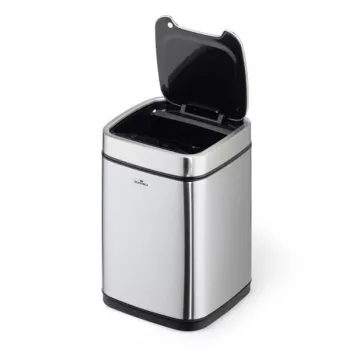 Roskakori Durable NO TOUCH 6L suorakaiteen muotoinen ruostumaton teräs hopea musta