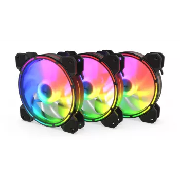 KRUX Lunar 120 ARGB 3 kpl pakkaus kotelotuuletin