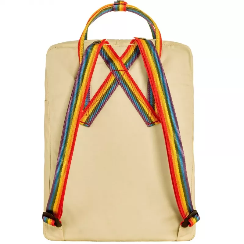 Fjällräven Kanken Rainbow reppu vapaa-ajan reppu Oak vinylon