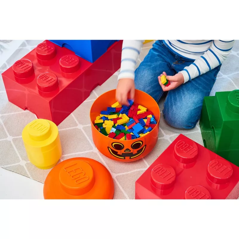 Säilytyslaatikko Room Copenhagen LEGO Storage Head Pumpkin suuri oranssi/musta