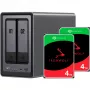 DXP2800 + 2x 4 TB Seagate IronWolf HDD -paketti, NAS