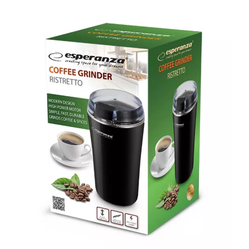 Kahvimylly terällä ESPERANZA EKC008K — 160 W, 70 g kapasiteetti, musta