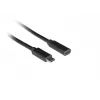 USB-kaapeli LANBERG CA-USBE-20CC-0015-BK USB-C–USB-C 1,5 m, USB 3.2 Gen 1 (5 Gbit/s), kullatut koskettimet, musta