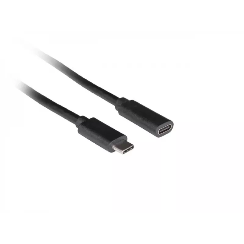 USB-kaapeli LANBERG CA-USBE-20CC-0015-BK USB-C–USB-C 1,5 m, USB 3.2 Gen 1 (5 Gbit/s), kullatut koskettimet, musta