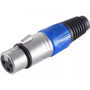 XLR-liitin ShiverPeaks BS55022-B — 3-napainen naarasliitin, sininen kotelo