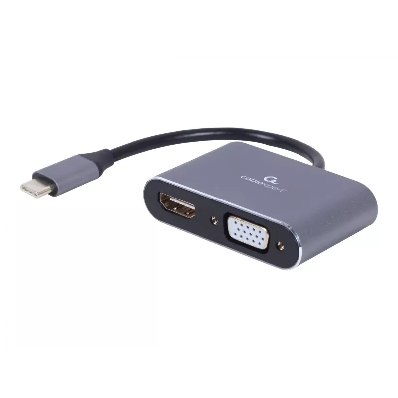Cablexpert A-USB3C-HDMIVGA-01 USB-näytönohjainsovitin harmaa