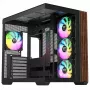 Mid-Tower-kotelo THERMALTAKE Midi Thermaltake S380 TG ARGB musta karkaistulla lasilla ja ARGB-valaistuksella