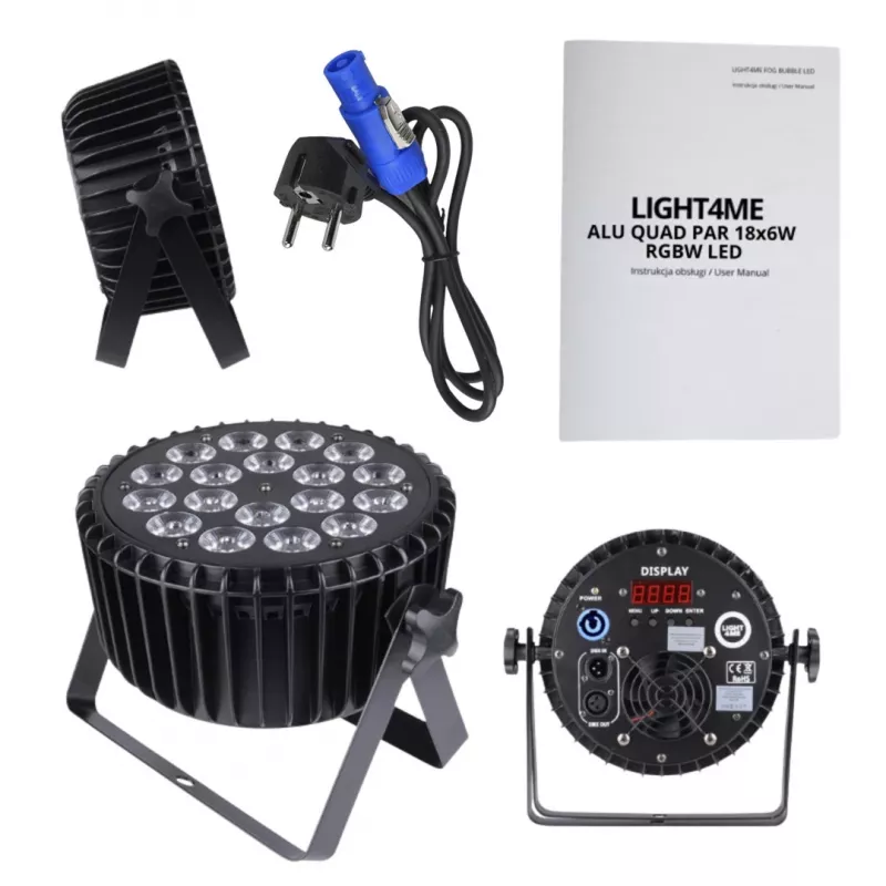LIGHT4ME ALU QUAD PAR 18x6W RGBW - näyttämövalonheitin
