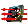 Kotelotuuletin MODECOM VOLCANO LOOP 120 ARGB Reverse Fan musta 120 mm PWM 400–1400 RPM ARGB-liitin