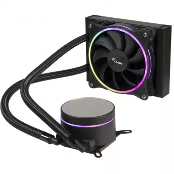 All-in-One-nestekühler Inter-Tech LC-120 RGB 12 cm musta