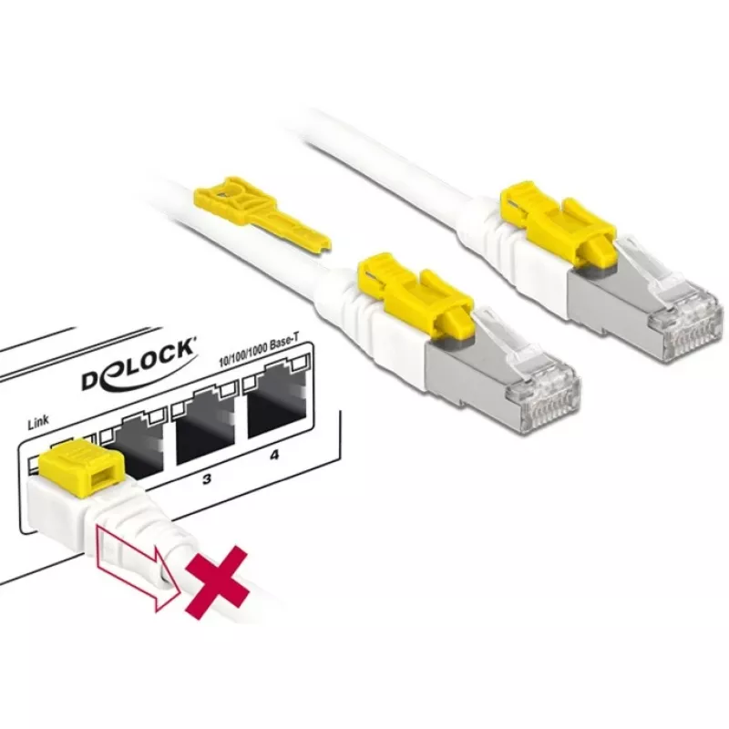 Verkkokaapeli DeLOCK 85335 RJ-45 Cat6a 5 m valkoinen