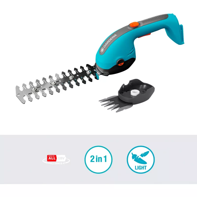 Akkukäyttöinen ruohosakset GARDENA 14750-55 20 cm 18 V vihreä harmaa