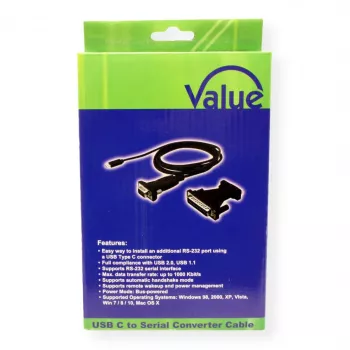 ROTRONIC-SECOMP VALUE - sarjaporttisovitin - USB-C - RS-232 x 1