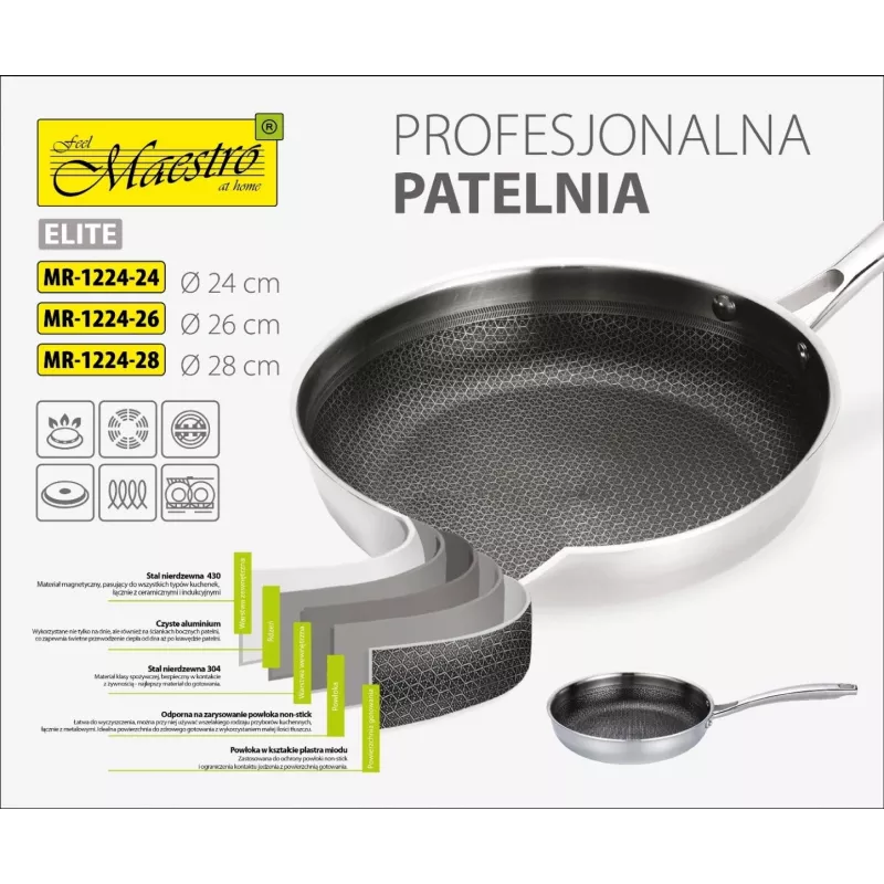 Ammattimainen paistinpannu Maestro MR-1224-24 24 cm