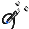 3-in-1-latauskaapeli ColorWay CW-CBUU037-BK — Lightning, Micro-USB, USB-C, 1 m, 2,4 A