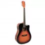 Sähköakustinen kitara V-tone VEAG1 CE 4/4 puu — täysikokoinen dreadnought, cutaway, kuusikansi, mahonki pohja ja sivut, sisäänrakennettu esivahvistin