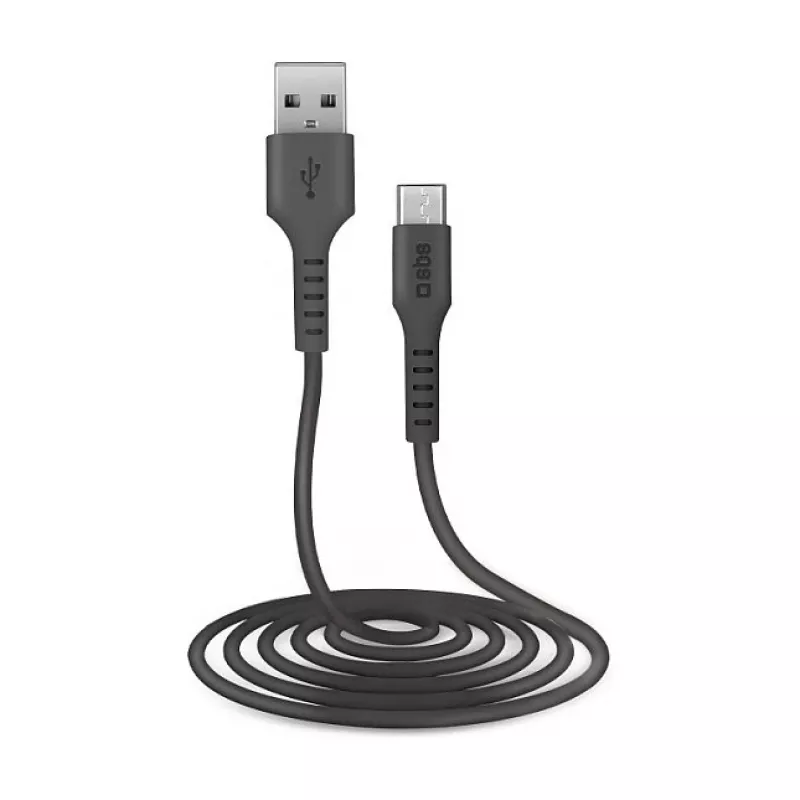 SBS TECABLEMICRO2K 2 m USB A Micro-USB B uros-uros musta USB-kaapeli (TEKabelMICRO2K)