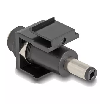 DeLOCK Keystone-moduuli DC 5,5 x 2,1 mm naaras uros musta