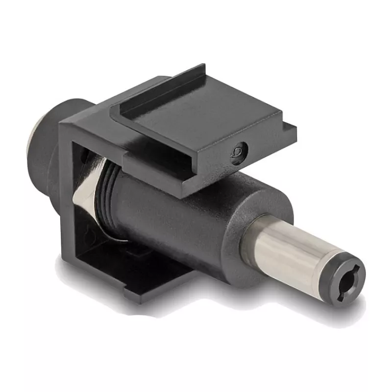 DeLOCK Keystone-moduuli DC 5,5 x 2,1 mm naaras uros musta