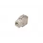 Alantec MKB-S6-1 RJ45 keystone-liitin, STP Cat6, työkaluton, hopea