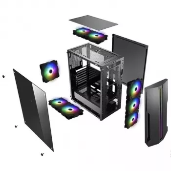 PC-kotelo Xilence Performance C XILENT BLADE X512.RGB Midi Tower musta