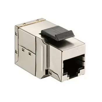 Suojattu Cat6 Keystone -inline-liitin 8 kpl:n sarja, EQUIP — matala rakenne, RJ-45, 17×35,5×24,4 mm, hopea