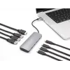 USB-C-keskitin DELOCK 64323 — USB 3.2 Gen 2 Type-C-isäntä, HDMI + 2× USB-A + 2× USB-C, 10 Gbit/s, harmaa