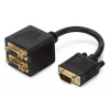 Digitus AK-310400-002-S VGA-Y-jakokaapeli HD15 - 2x HD15, 0,2 m, musta