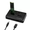 Qoltec 50310 -telakointiasema 2x SSD M.2 SATA NGFF USB Type-C
