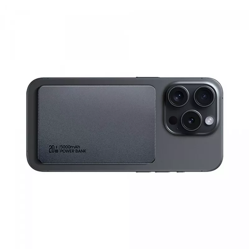 PowerBank 5000mAh 20W induktio MagSafe titaani