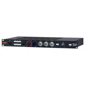 Audion esivahvistin WARM AUDIO WA73-EQ — yksikanavainen, musta, 20–20 000 Hz, 1200 Ω tulo, 115/230 V