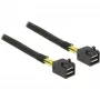 Delock - sisäinen SAS-kaapeli - SAS 6Gbit/s - 4x Mini SAS HD (SFF-8643) 4x Mini SAS HD (SFF-8643) - 1,0m - tuotenro: 62703, 62704 (83387)