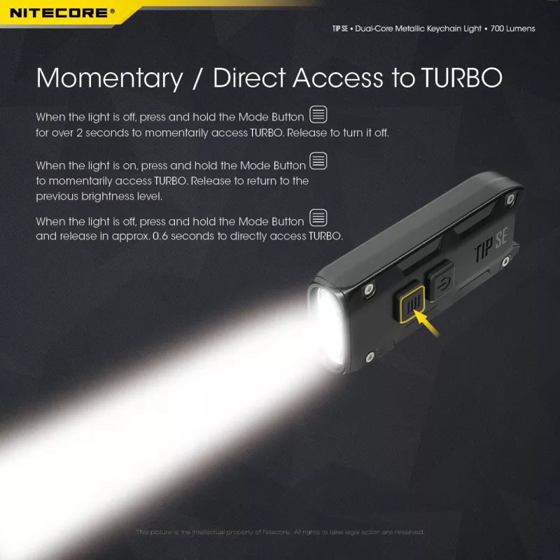 Nitecore TIP SE musta käsivalaisin LED