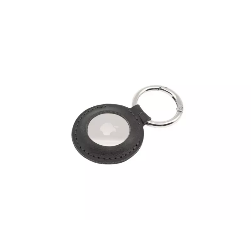 Suojakotelo nahkaa Apple AirTagille FIXED FIXWAT-C2-BK aitoa naudan nahkaa musta kompakti tasku