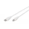 Assmann USB-liitäntäkaapeli, Type-A - B M/M, 3,0 m, USB 2.0 -yhteensopiva, UL, beige (AK-300102-030-E)