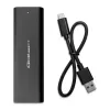Qoltec 50312 M.2 NVMe SSD -kotelo, USB Type-C, musta