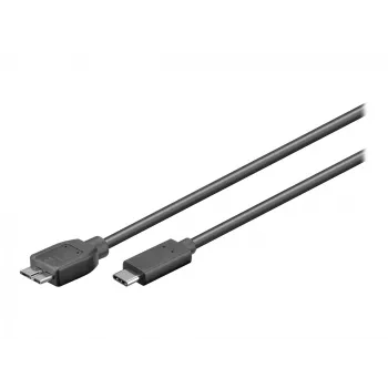 Wentronic goobay - USB-kaapeli - Micro-USB Type-B (uros) - USB-C (uros) - USB 3.1 - 60 cm - käännettävä C-uros (67995)