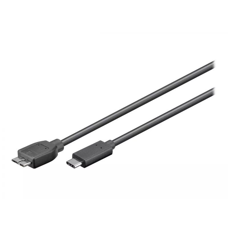 Wentronic goobay - USB-kaapeli - Micro-USB Type-B (uros) - USB-C (uros) - USB 3.1 - 60 cm - käännettävä C-uros (67995)