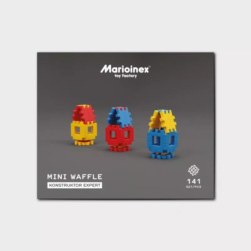 Rakennussarja Marioinex Mini Waffle Constructor – 141 osaa, monivärinen, yli 5-vuotiaille lapsille
