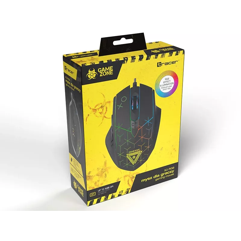 Tracer GAMEZONE XO - hiiri - USB - hiiri - optinen - 6 painiketta - musta