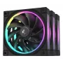 DeepCool FL12 3-in-1 120 mm kotelotuulettimet (3 kpl), 500-2150 r/min, nestedynaaminen laakeri, 32 dB, mustat