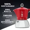 Bialetti Moka Induction mokkapannu 0,1 L punainen hopea