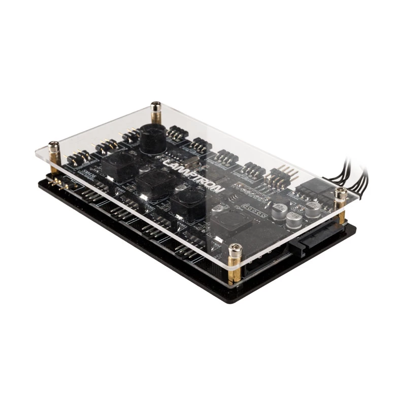 Lamptron SM436 PCI tuuletin- ja RGB-LED-ohjain, musta