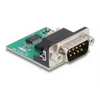 DeLOCK 90781 sarjaporttimuunnin toistin eristin USB 2.0 RS-232 musta vihreä