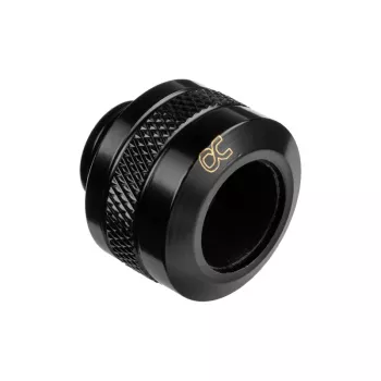 Alphacool 17471 Eiszapfen PRO 13 mm HardTube -liitin G1/4, messinki, halkaisija 22 mm, korkeus 20 mm, Deep Black