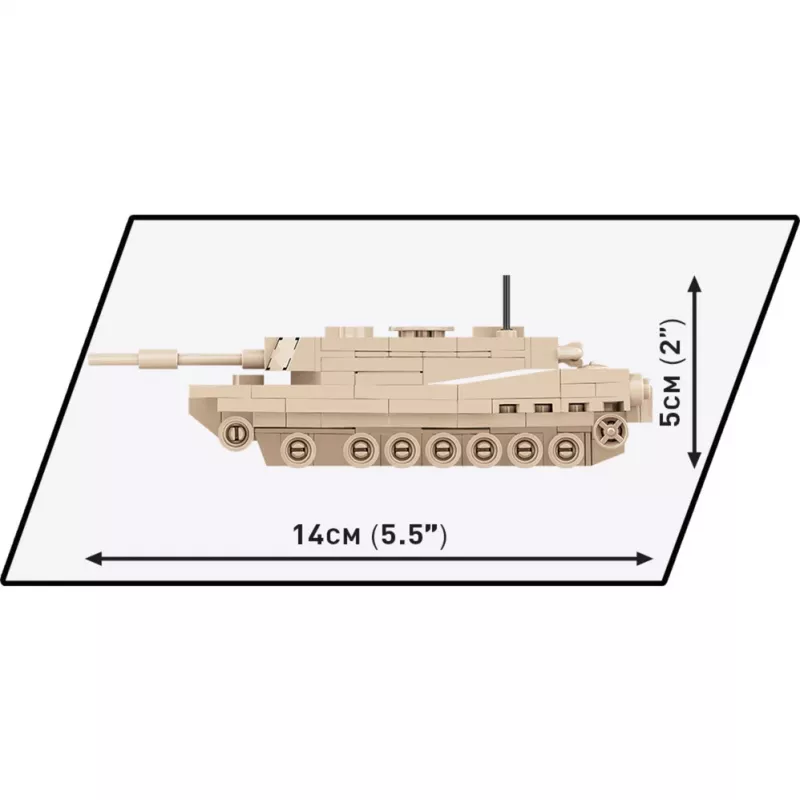 Rakennussarja Cobi Abrams M1A2 — 174 osaa, suositeltu ikä 6+, beige