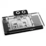 Alphacool Core RX 9070 XT Taichi GPU-vesiblokki backplatella, Läpinäkyvä/Kromi