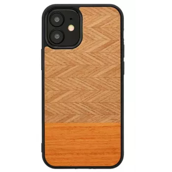 Man and Wood -puhelinkotelo iPhone 12 mini, kalanruoto arancia musta