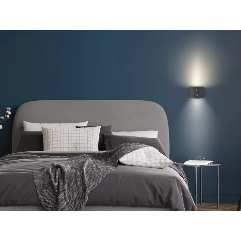 Beper P201UTP304 ladattava LED-valaisin magneettijalustalla, klipsillä ja seinäkiinnikkeellä, 2,3 W, himmennettävä, musta